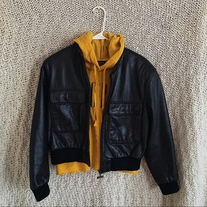 CROPPED YELLOW  ‘nope’ HOODIE